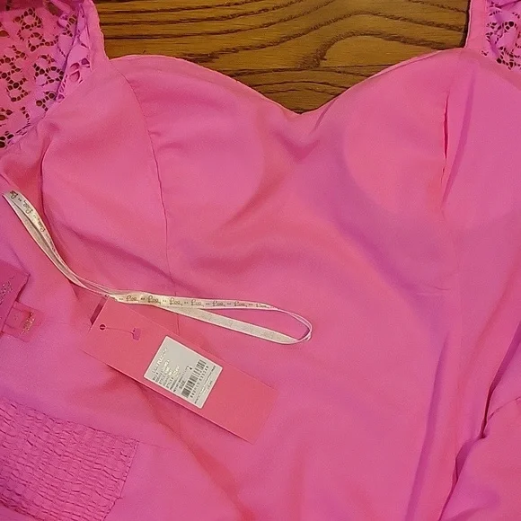 Lilly Pulitzer Pink Lace Dress Size 4 NWT - Picture 6 of 8